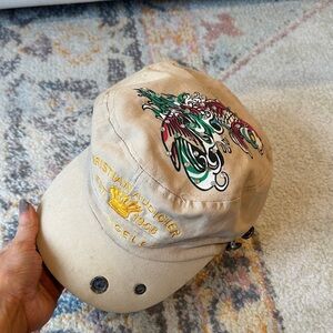 Y2K Christian Audigier Newsboy Hat